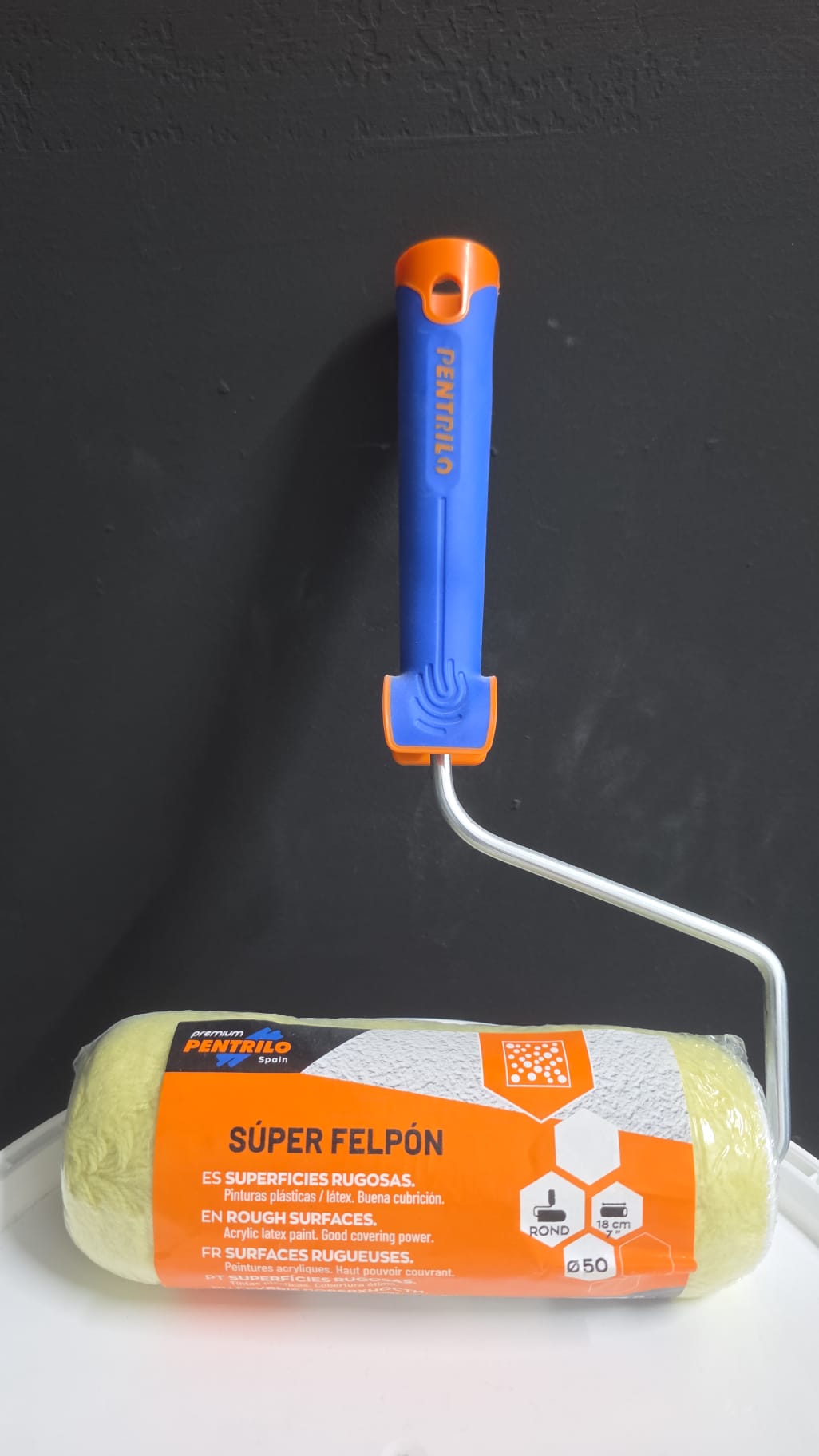 Rodillo Súper Felpón Pentrilo - Especial Superficies Rugosas 18cm