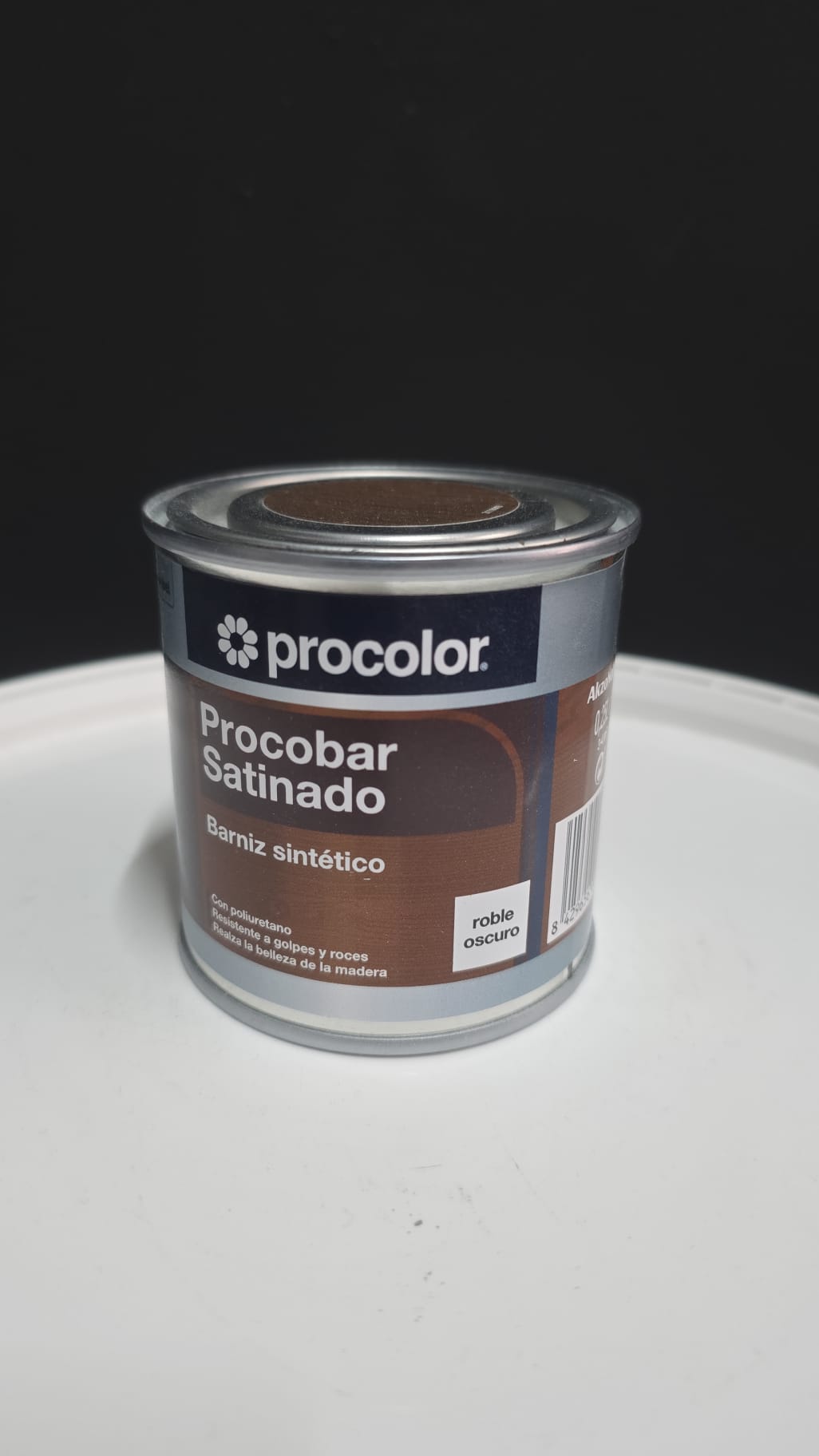 Procolor Procobar Satinado 250 ML - Barniz Sintético con Poliuretano-Roble Oscuro
